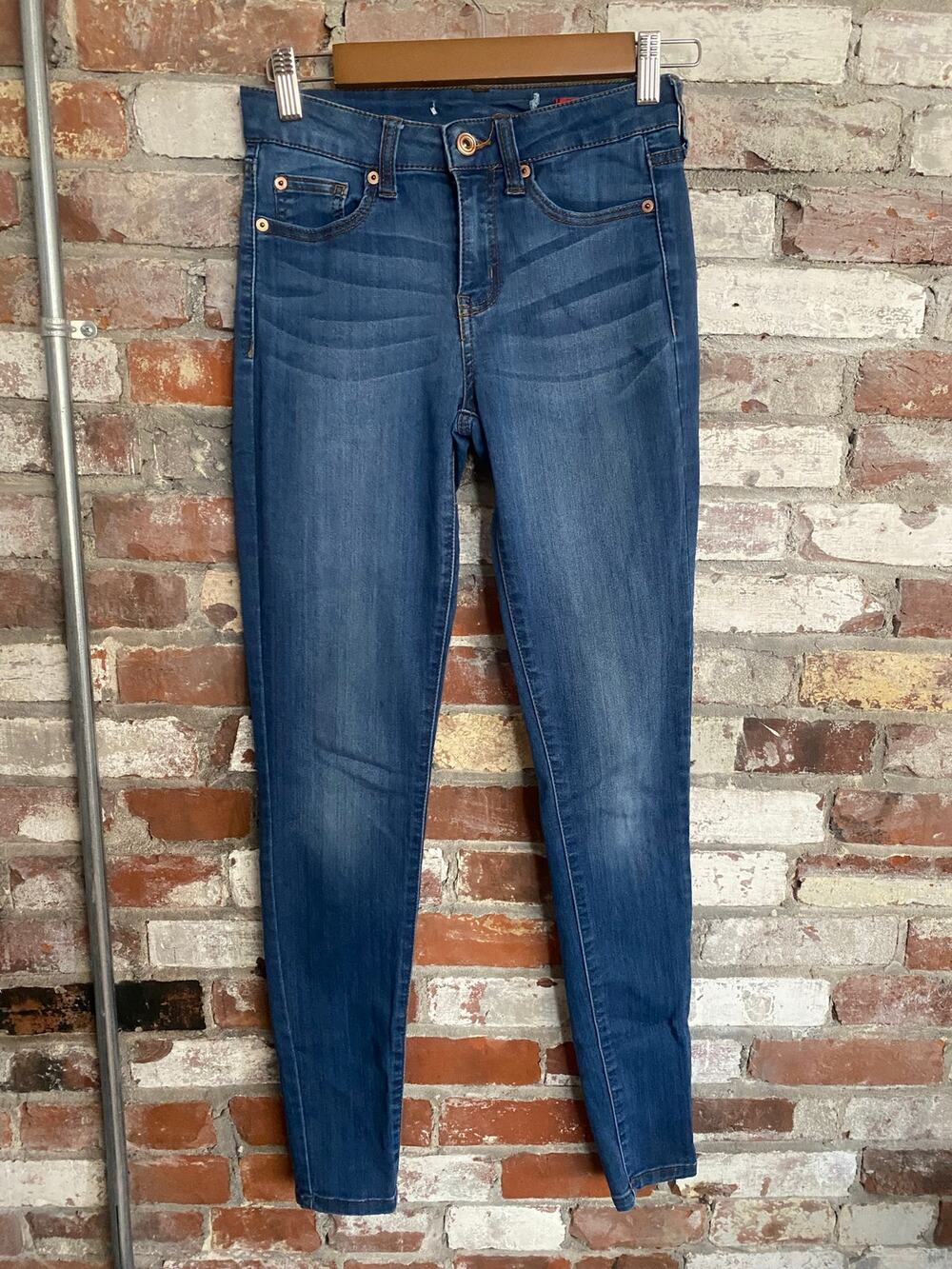 The Rider Skinny Jeans Medium Wash Blue Denim Stretch Pants Size 1/25